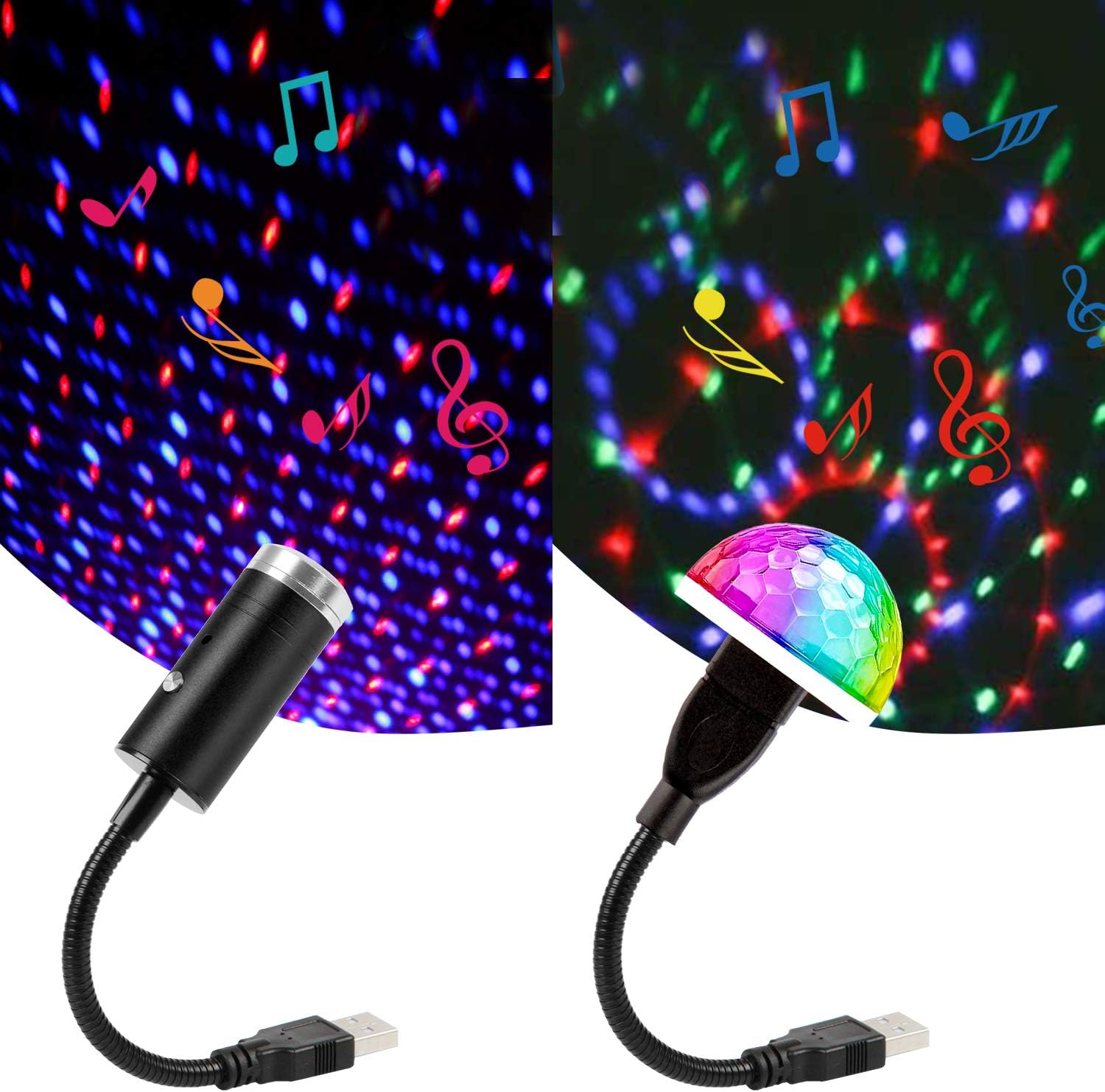 Led usb projektor zvezdano nebo